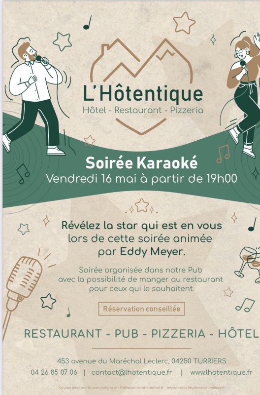 Soirée karaoké à « L’Hôtentique »