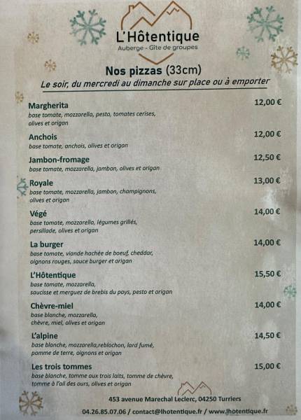 Les pizzas au feu de bois de « L’Hôtentique » : savoureuses et uniques  entre Tallard et Sisteron proche de Gap