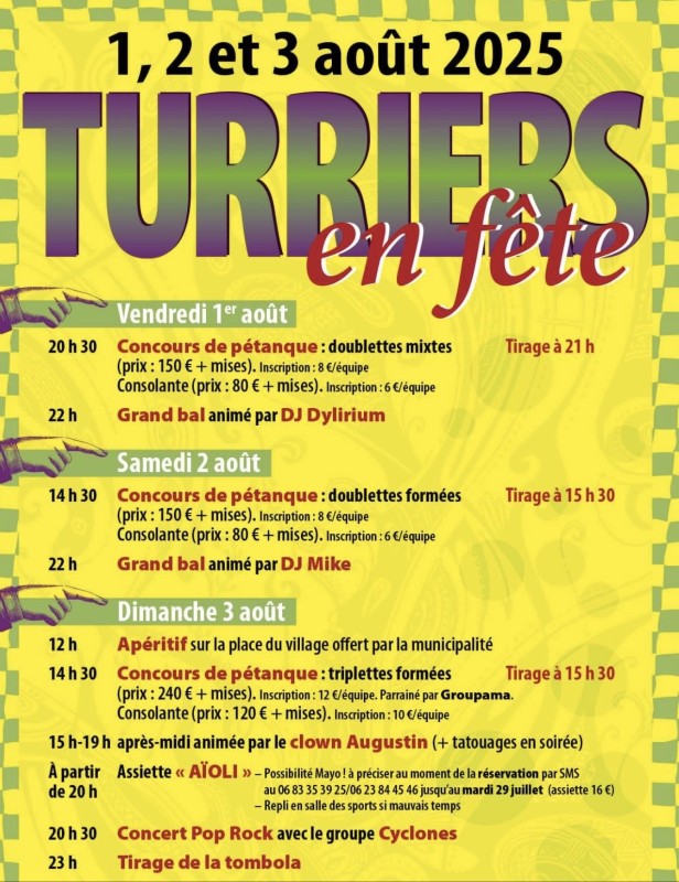 Ouverure de la fête de Turriers